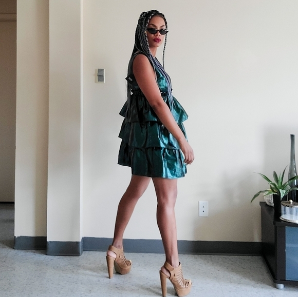 ZARA TIER PARTY DRESS, FITS M - Picture 6 of 15